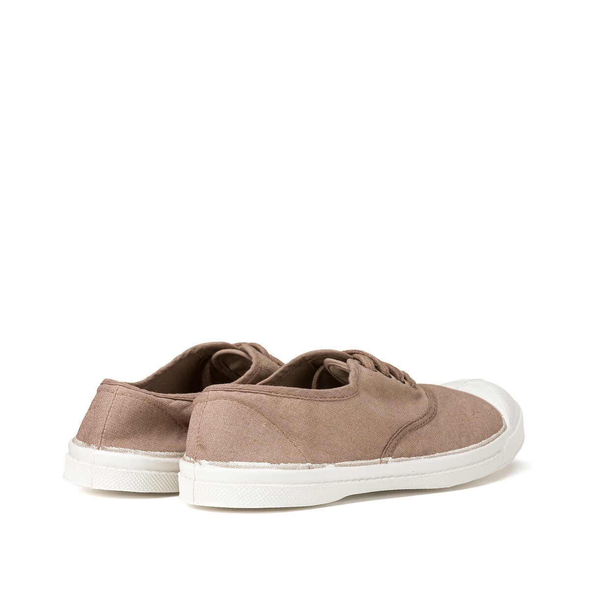 Sapatilhas com atacadores bege, BENSIMON