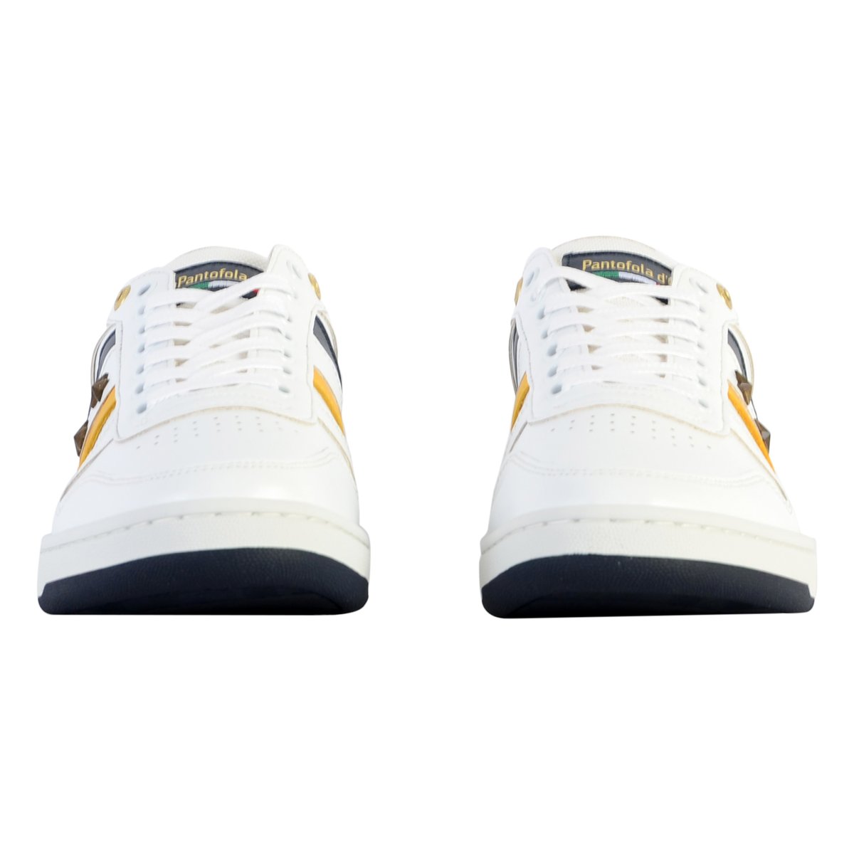 Basket Cuir Pantofola D'oro Bolzano Uomo Low blanc brillant, PANTOFOLA D'ORO