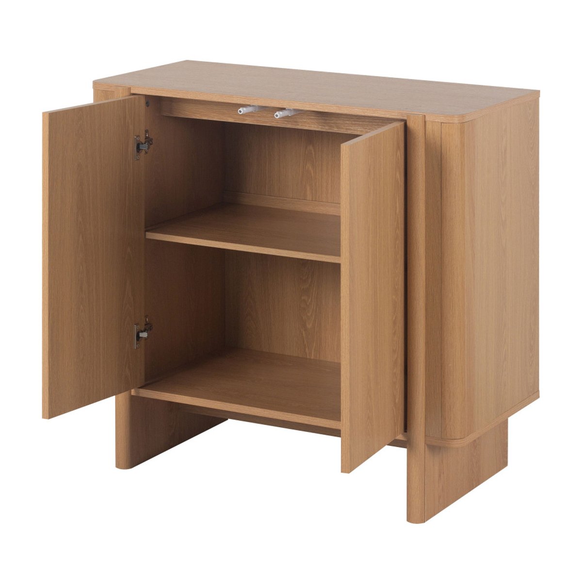 Buffet 2 portes en bois L 80 cm- OLI bois clair, DRAWER