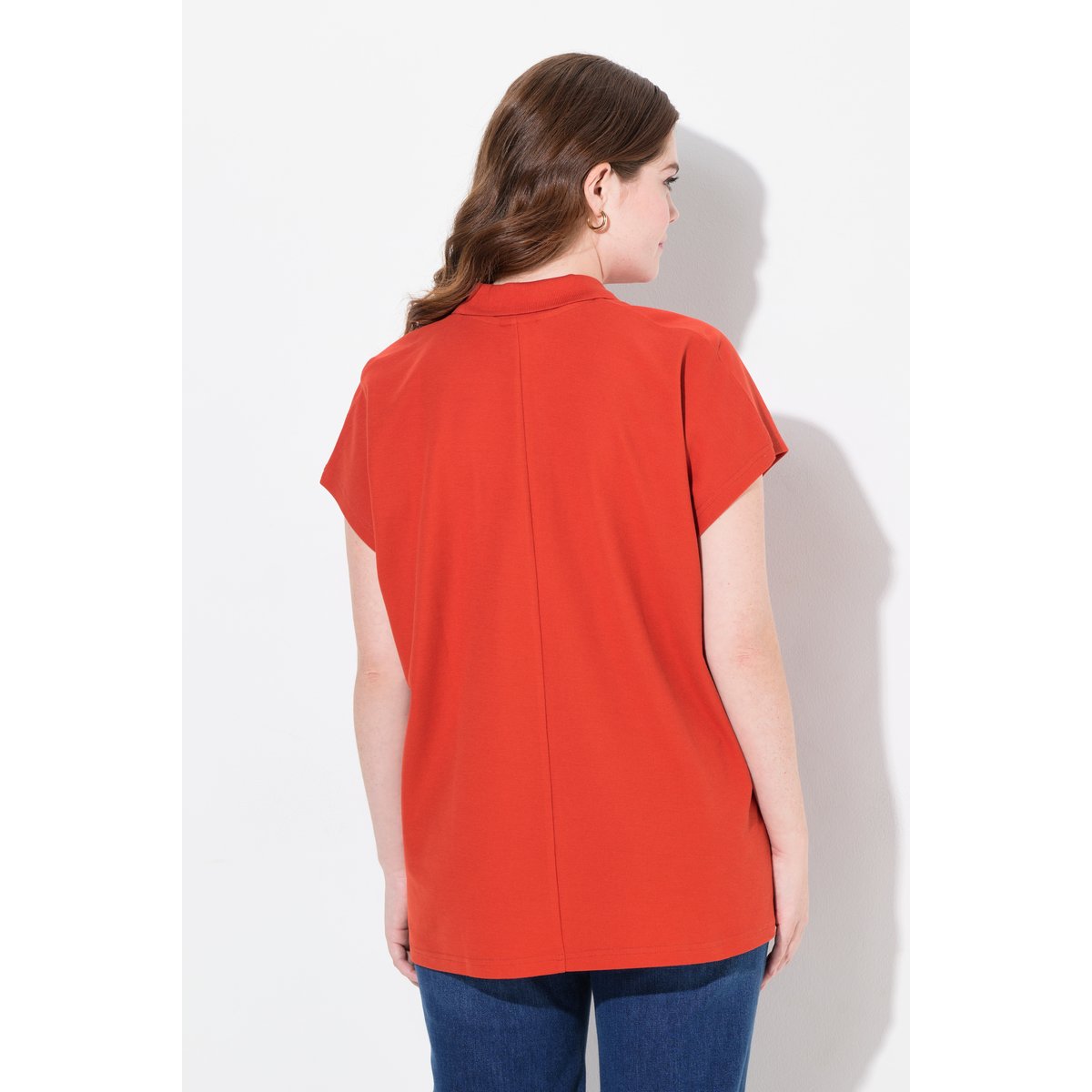 Polo, Broderie, Col Polo, Manches Courtes argile cuite, ULLA POPKEN