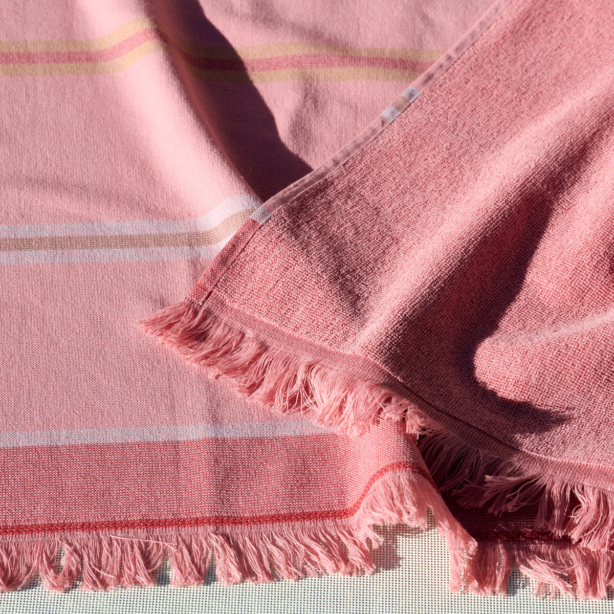Fouta Playa - Double face 100% coton 300g/m² blanc, TRADITION DES VOSGES