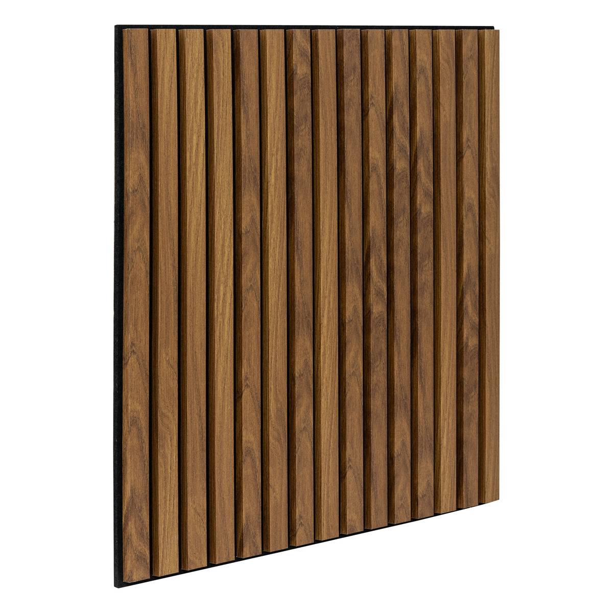 Panneau décoratif mural 60x60cm COLVA marron tonka, ATMOSPHERA