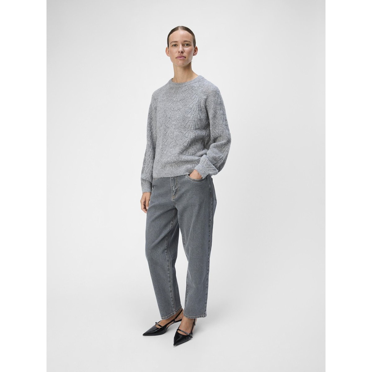 Pullover medium grey melange, OBJECT