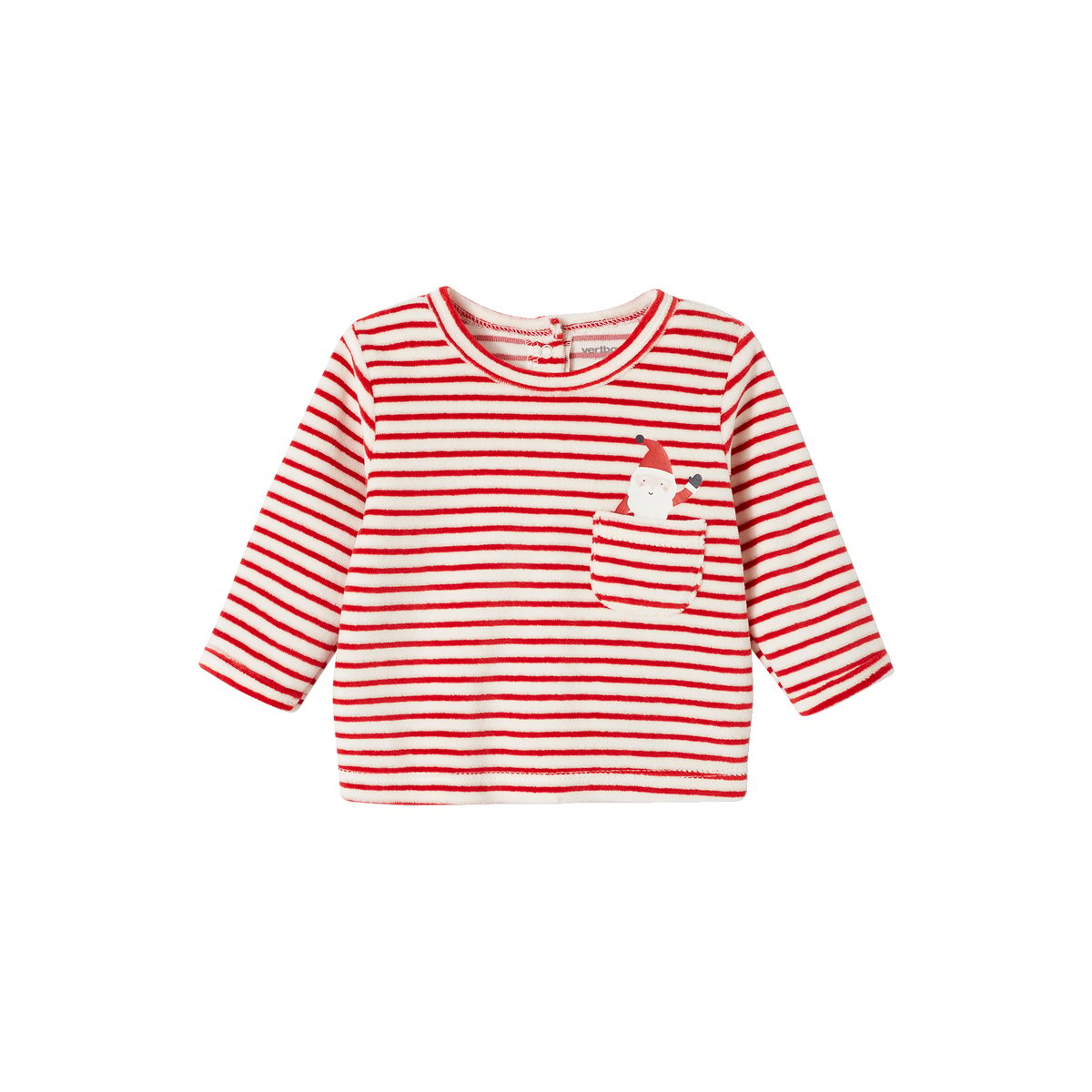 Pyjama de Noël en velours bébé gris chiné, VERTBAUDET