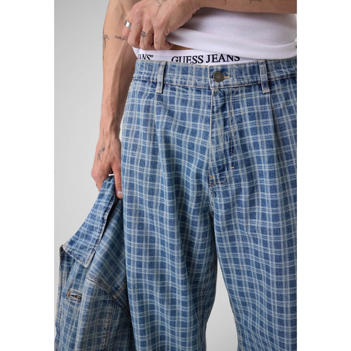Jeans Baggy Imprimés G20 bleu clair, GUESS JEANS