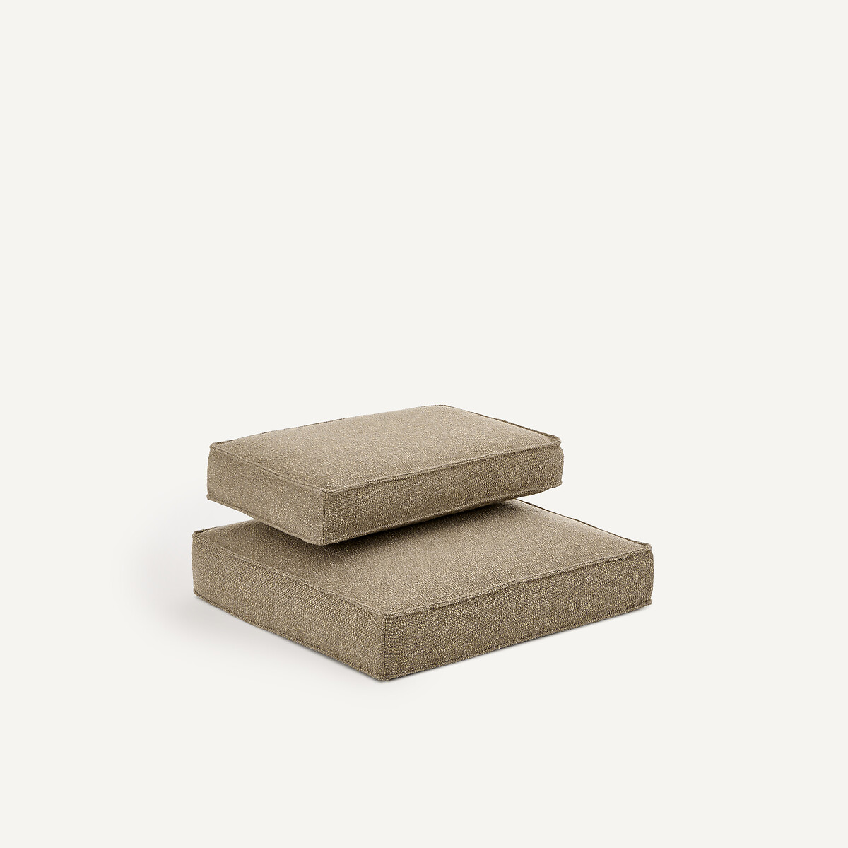 Coussins en tissu texturé, 30% laine, pour fauteuil DILMA moka, AM.PM