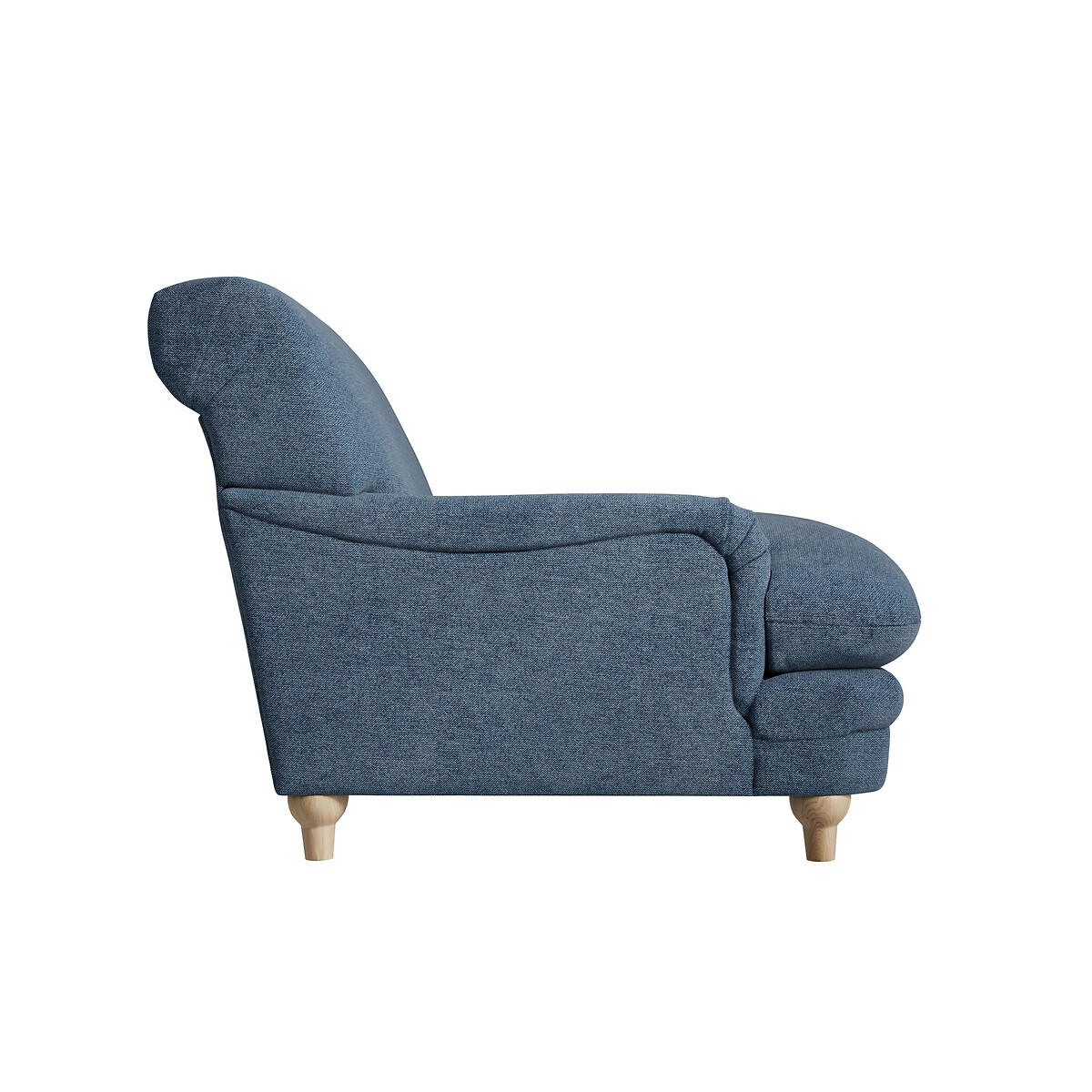 Seraphine Soft Chenille Snuggle Chair denim blue , SO'HOME