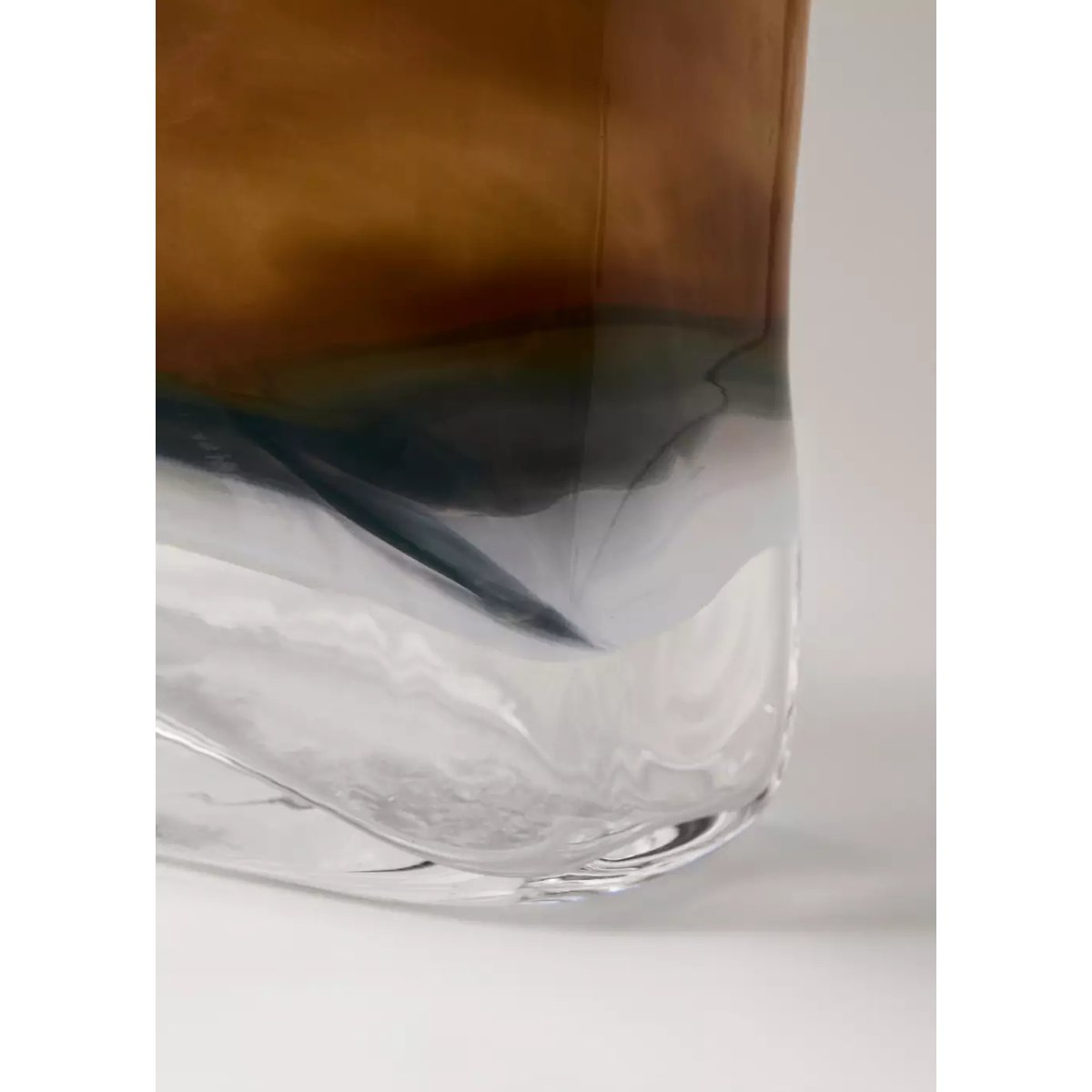 Vase en cristal 100 % semi-transparent ocre, MANGO HOME