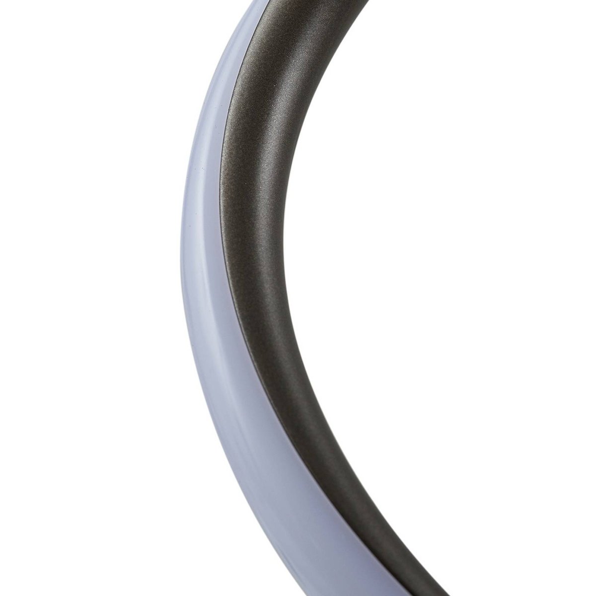 Lampadaire en aluminium traditionnelLED gris, bois clair, LINDBY