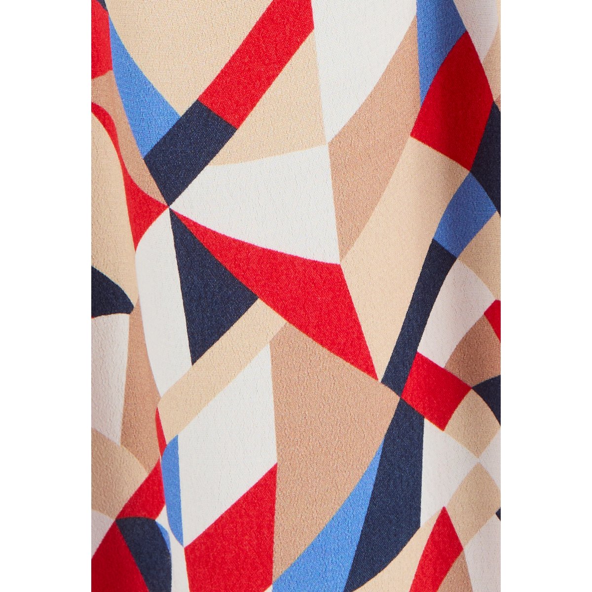 Jupe boutonnée pure viscose marron graphique multico, DAMART