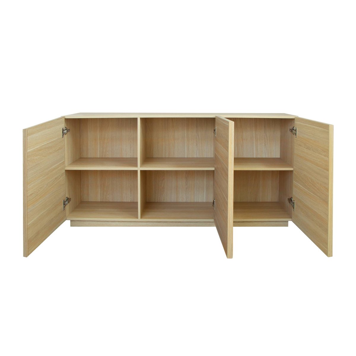Buffet décor bois 3 portes 160cm KUBA naturel, SWEEEK