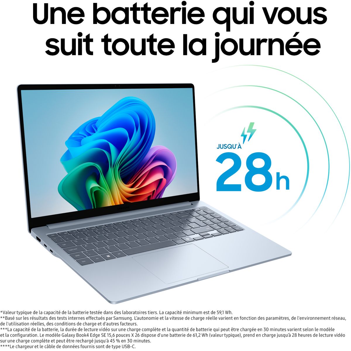 Ordinateur portable GB4 Edge SE 15.6' 15,6" Snapdragon X 16 Go RAM LPDDR5x SSD 256 Go (souris incluse) couleur unique, SAMSUNG