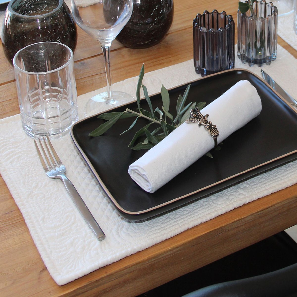 Set de table matelassé ecru, SUD ETOFFE