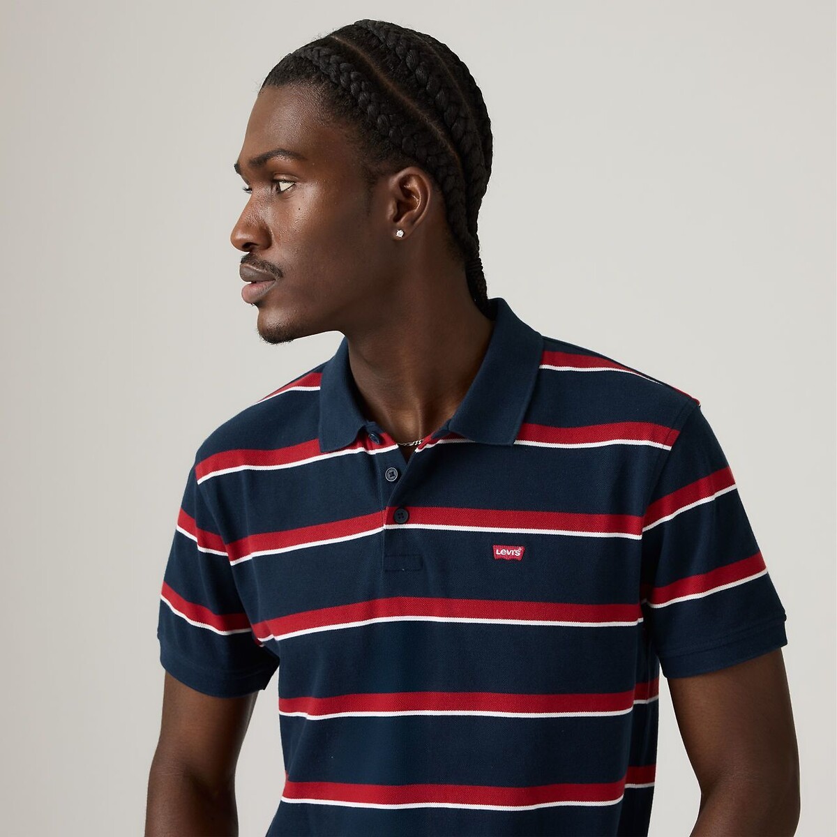 Polo manches courtes HM bleu rayé, LEVI'S