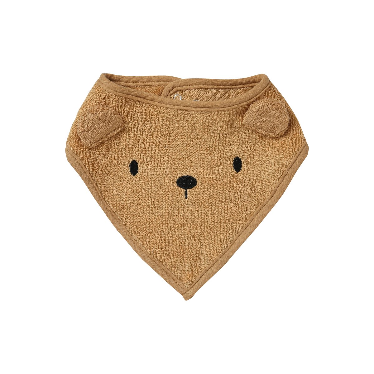 Lot de 3 bavoirs bandanas en éponge et gaze de coton caramel, VERTBAUDET