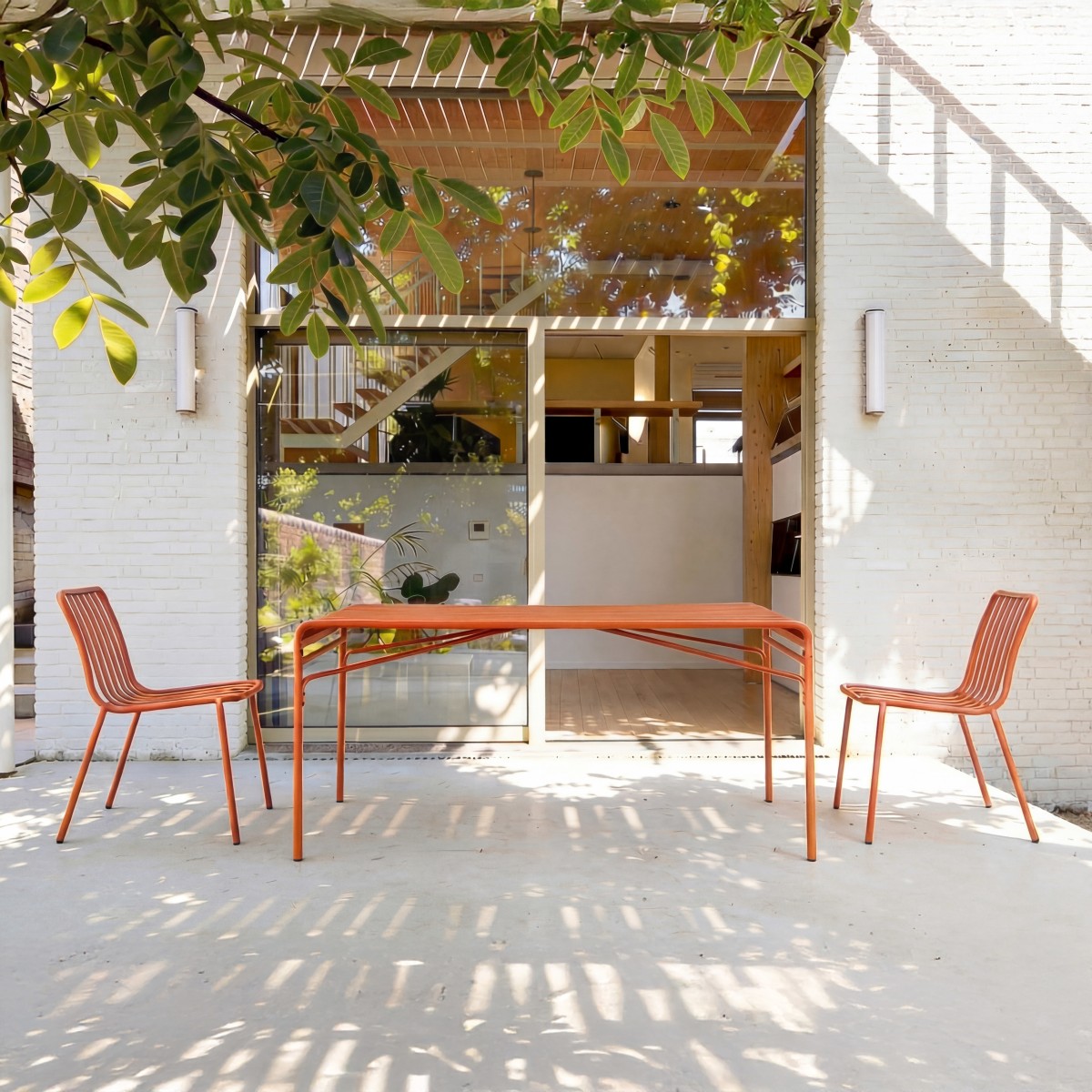 Table de jardin en Métal, GABY orange, TIKAMOON