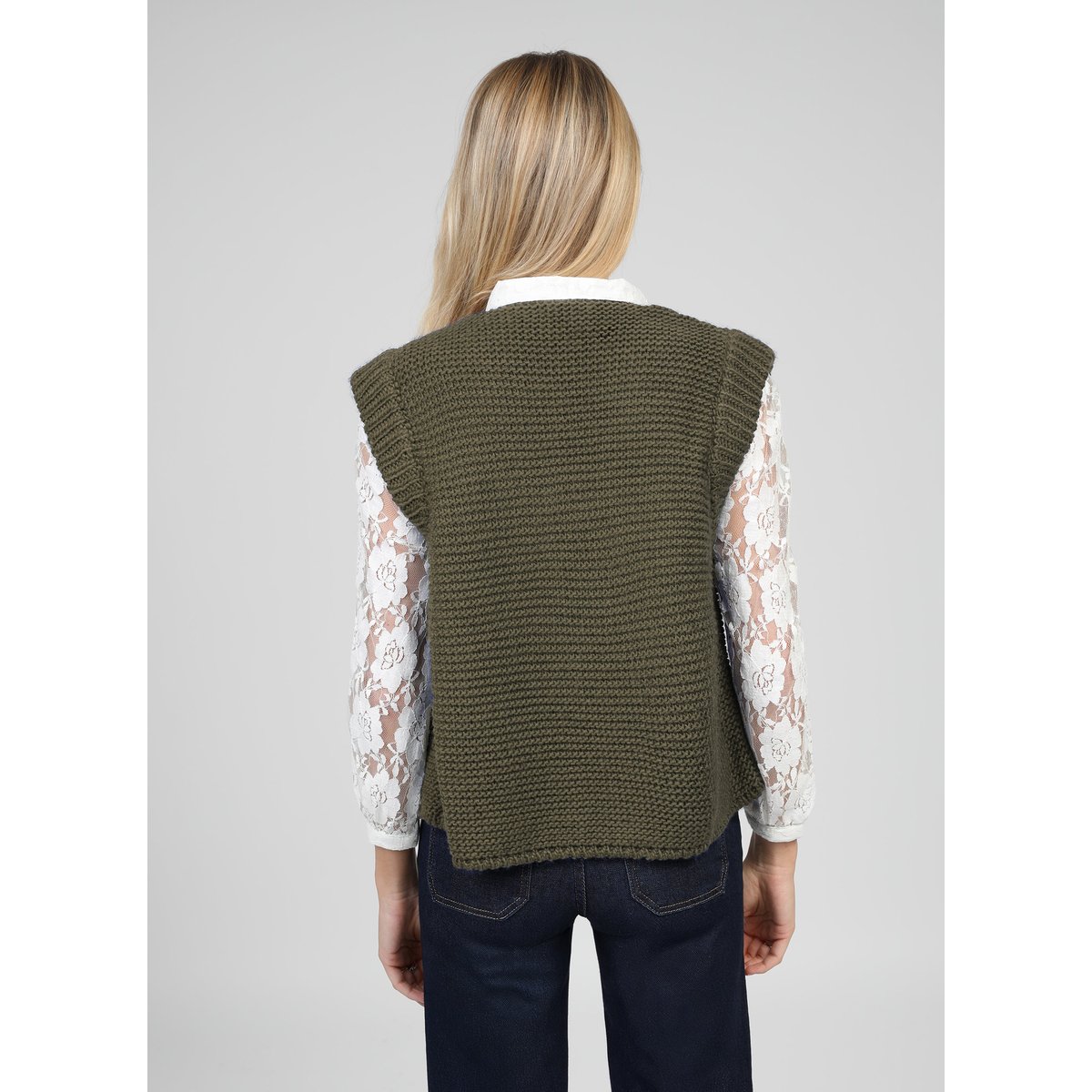 Cardigan Sans Manche Legringou A militaire, AN'GE