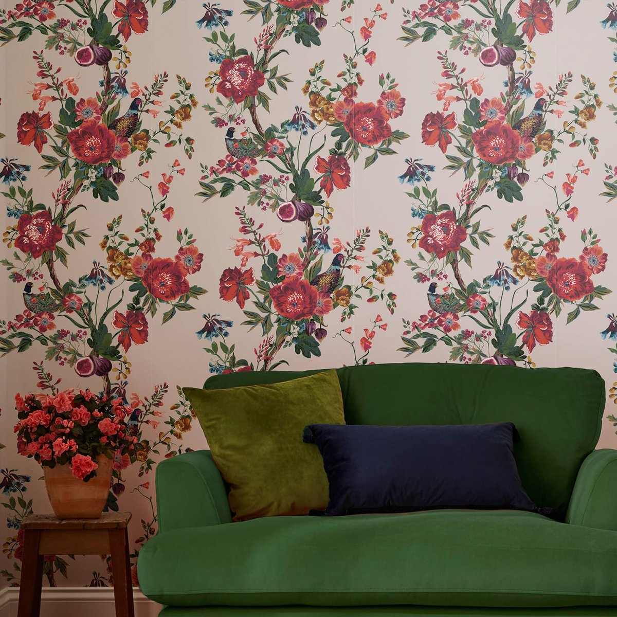 Papier peint Magnificence fleurie d'une journée de grand soleil multicolore, JOULES