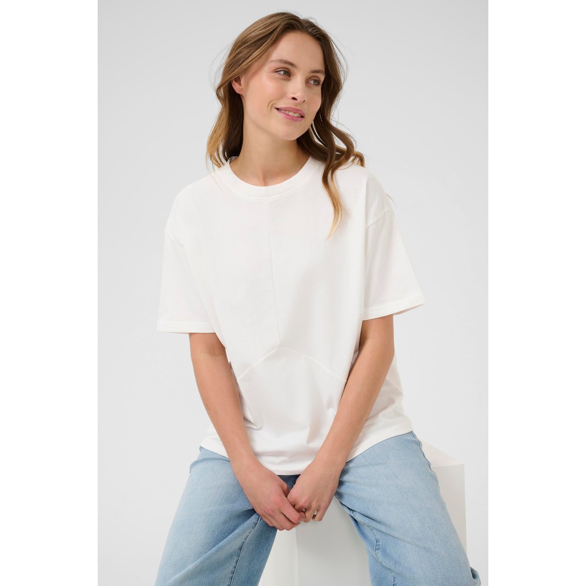 T-shirt à manches courtes blanc chalk, KAFFE