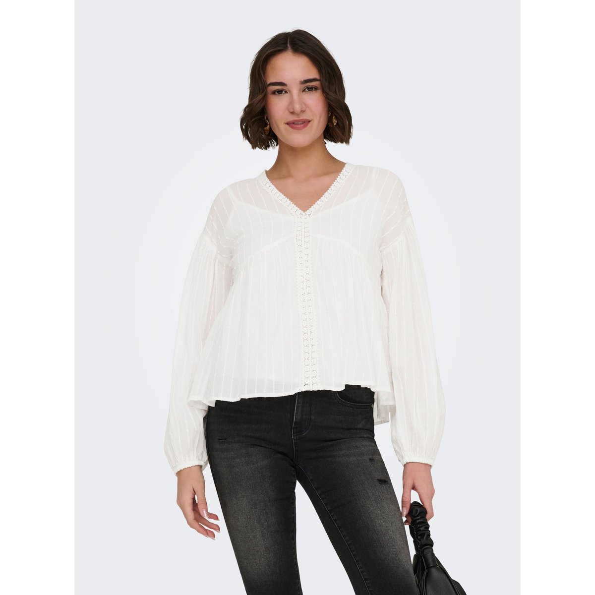 Blouse cloud dancer, ONLY