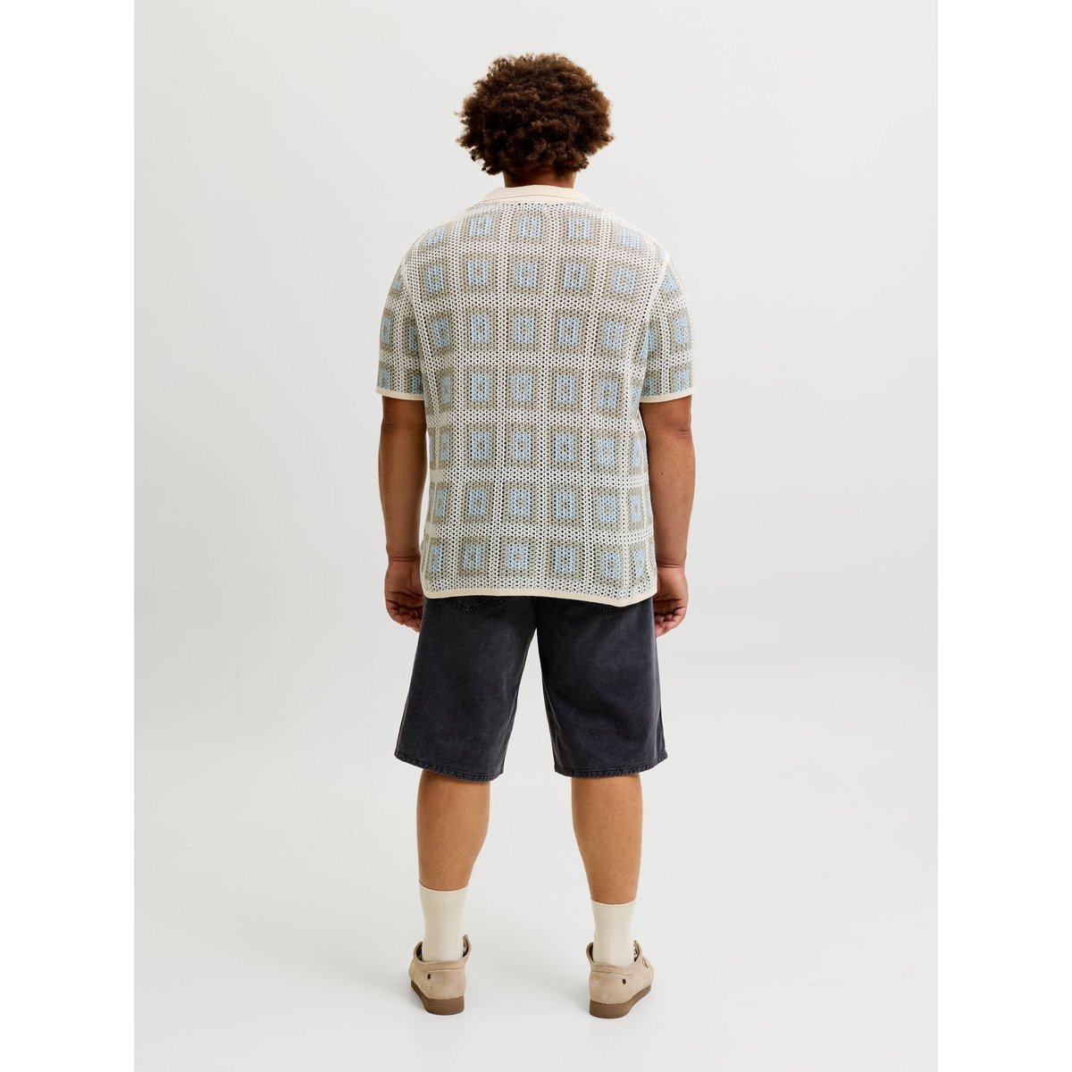 Polo Tricoté blanche - sea salt, JACK & JONES
