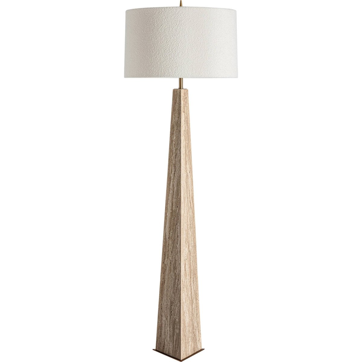 Lampadaire art déco en marbre beige marbré élégant, RECOLLECTION