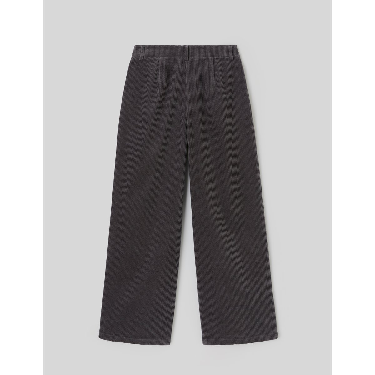 Pantalon large en velours gris foncé, BZB