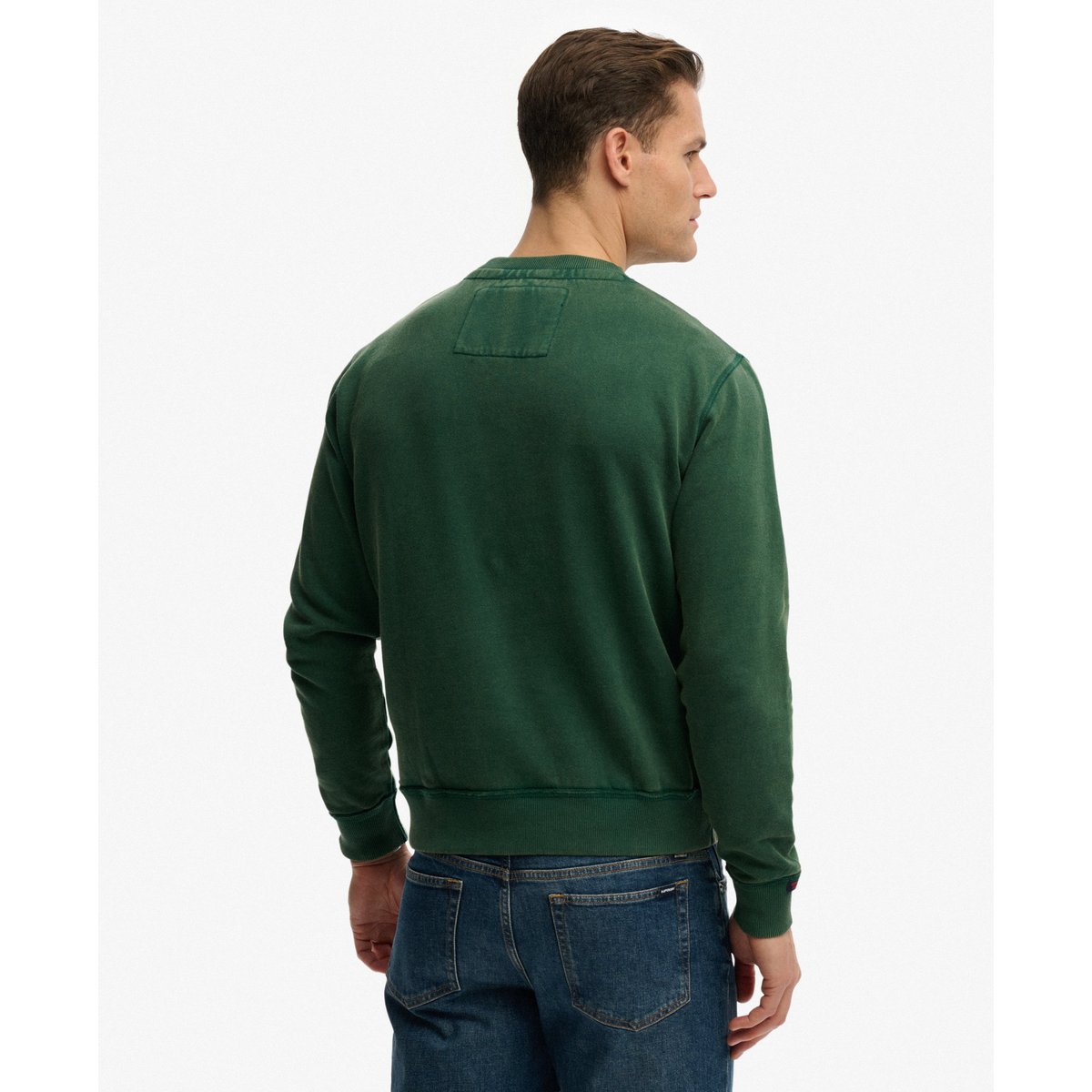 Sweatshirt Vintage Athletic Col Rond vert foncé, SUPERDRY