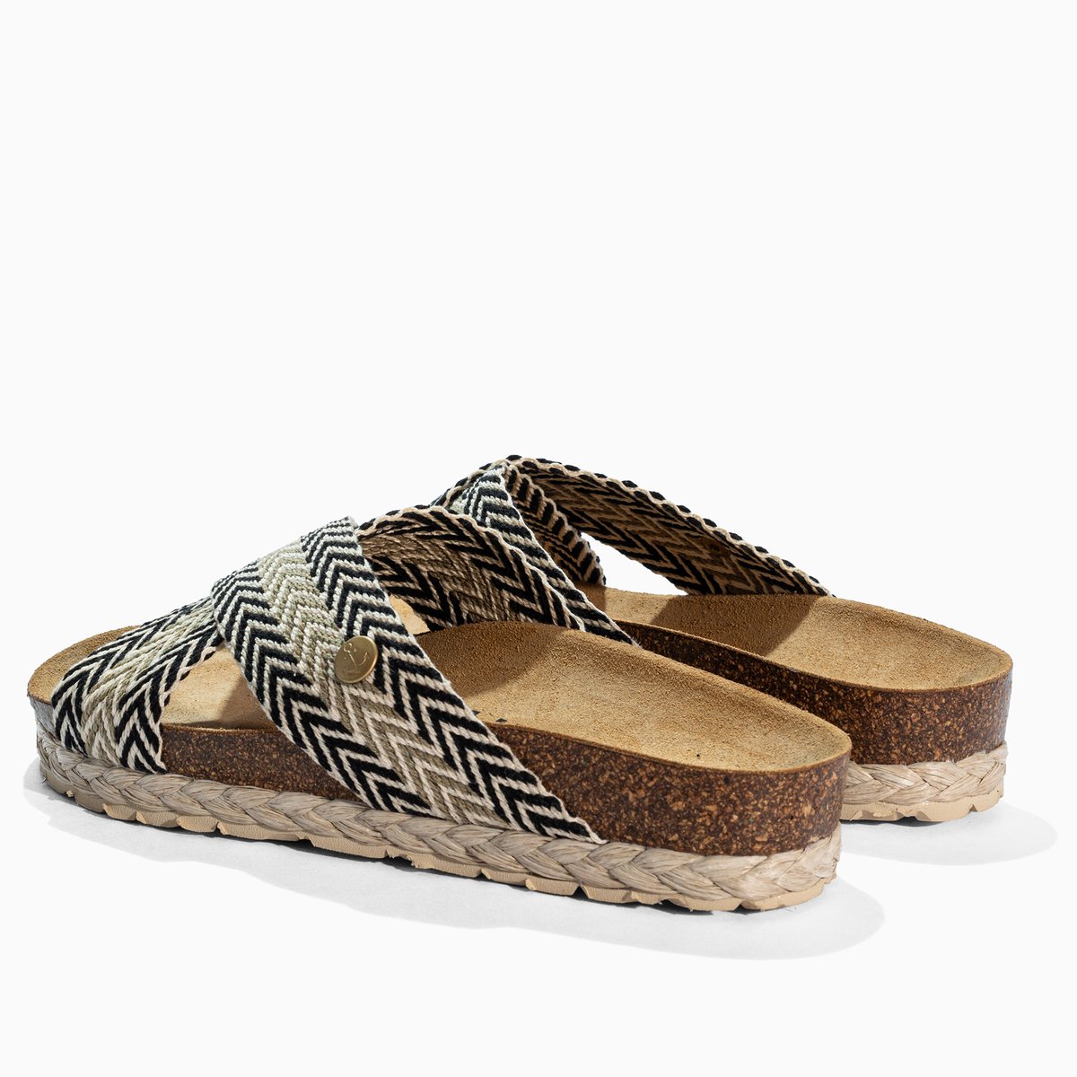Sandales BURGOS black/kaki, BAYTON