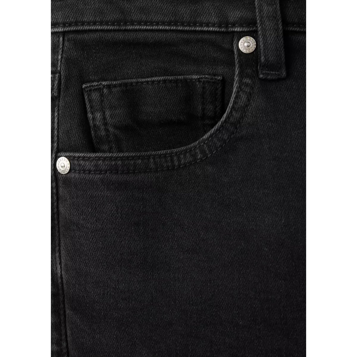 Jean flare crop black denim, MANGO