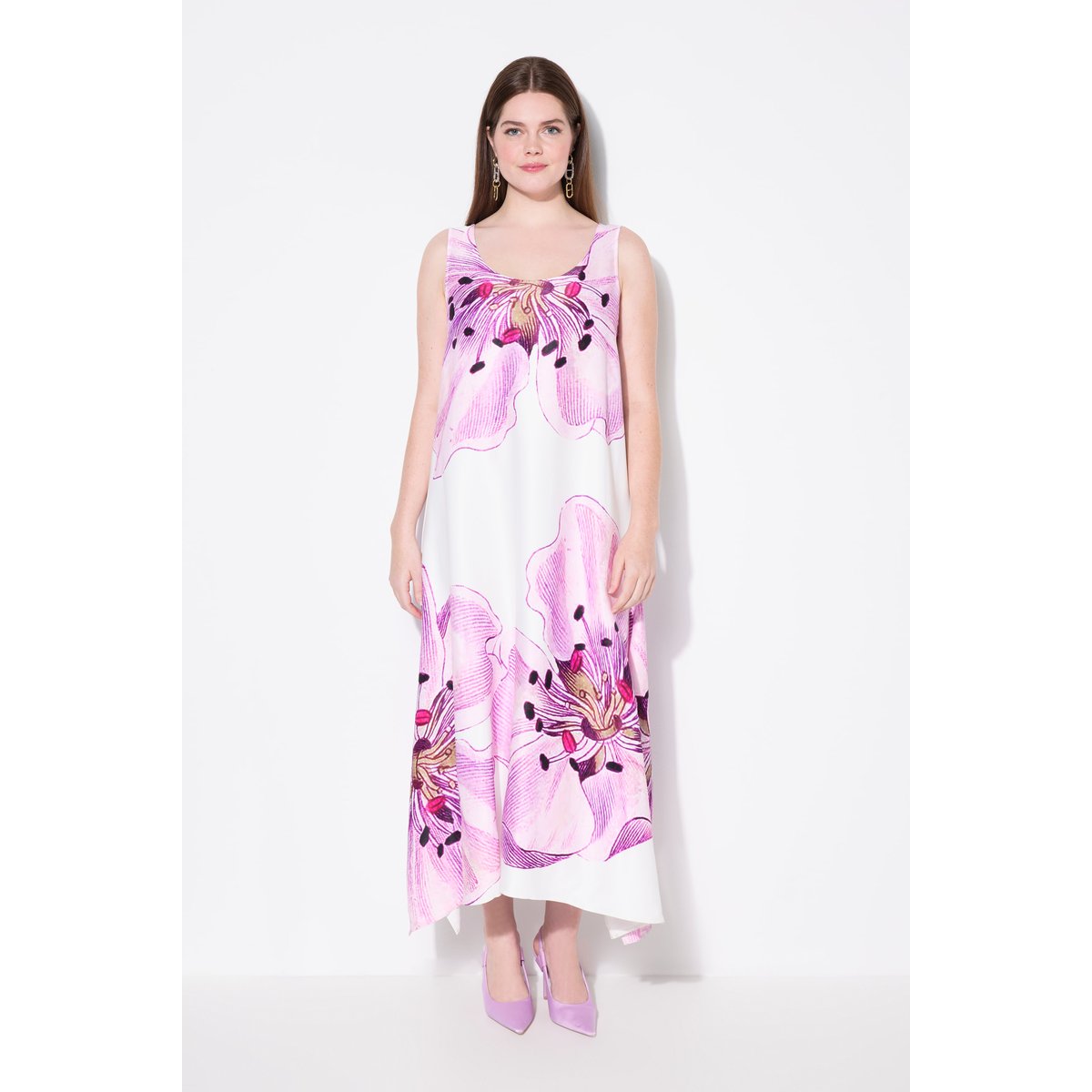 Robe midi sans manches mauve, ULLA POPKEN