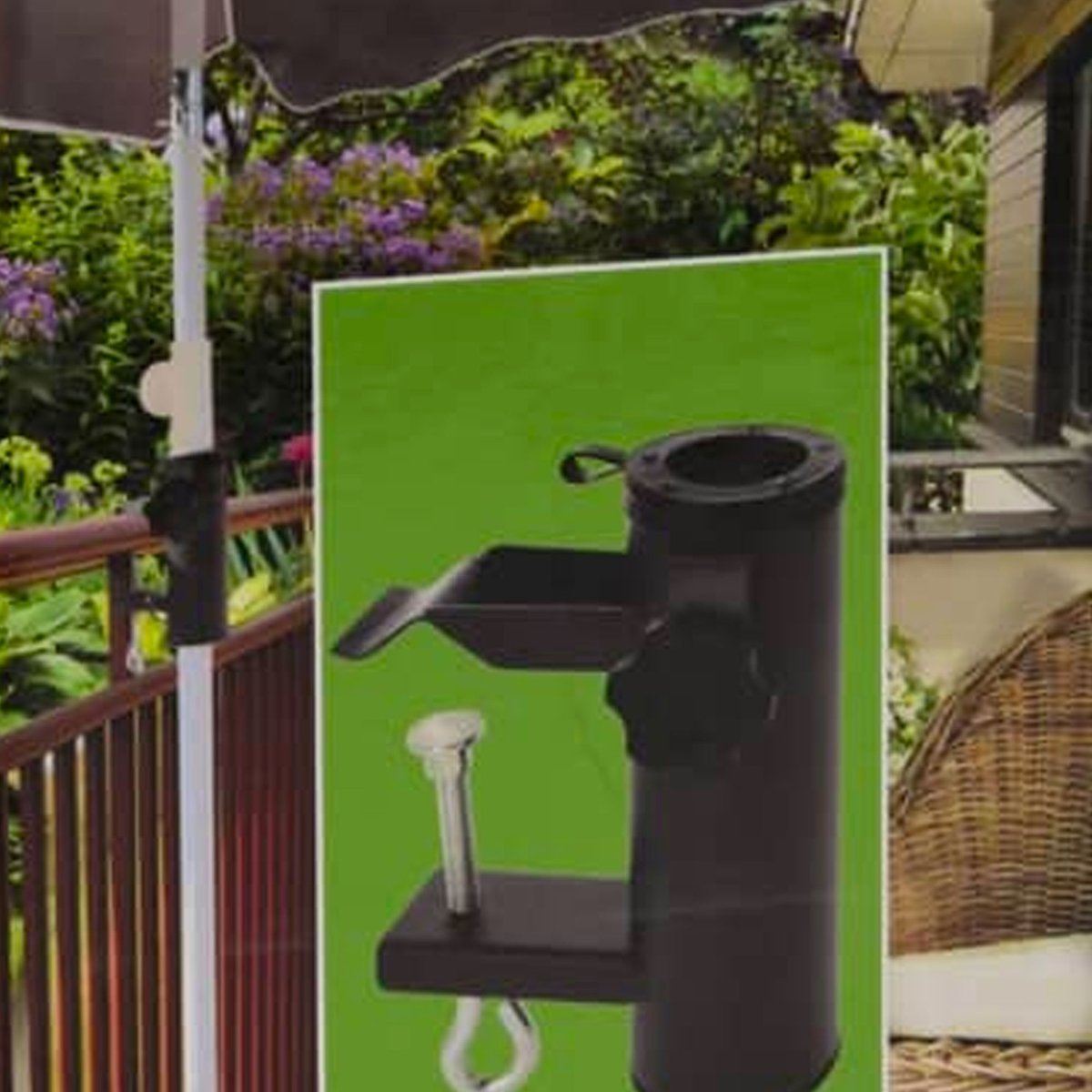 Support de parasol pour balcon gris gris, WADIGA