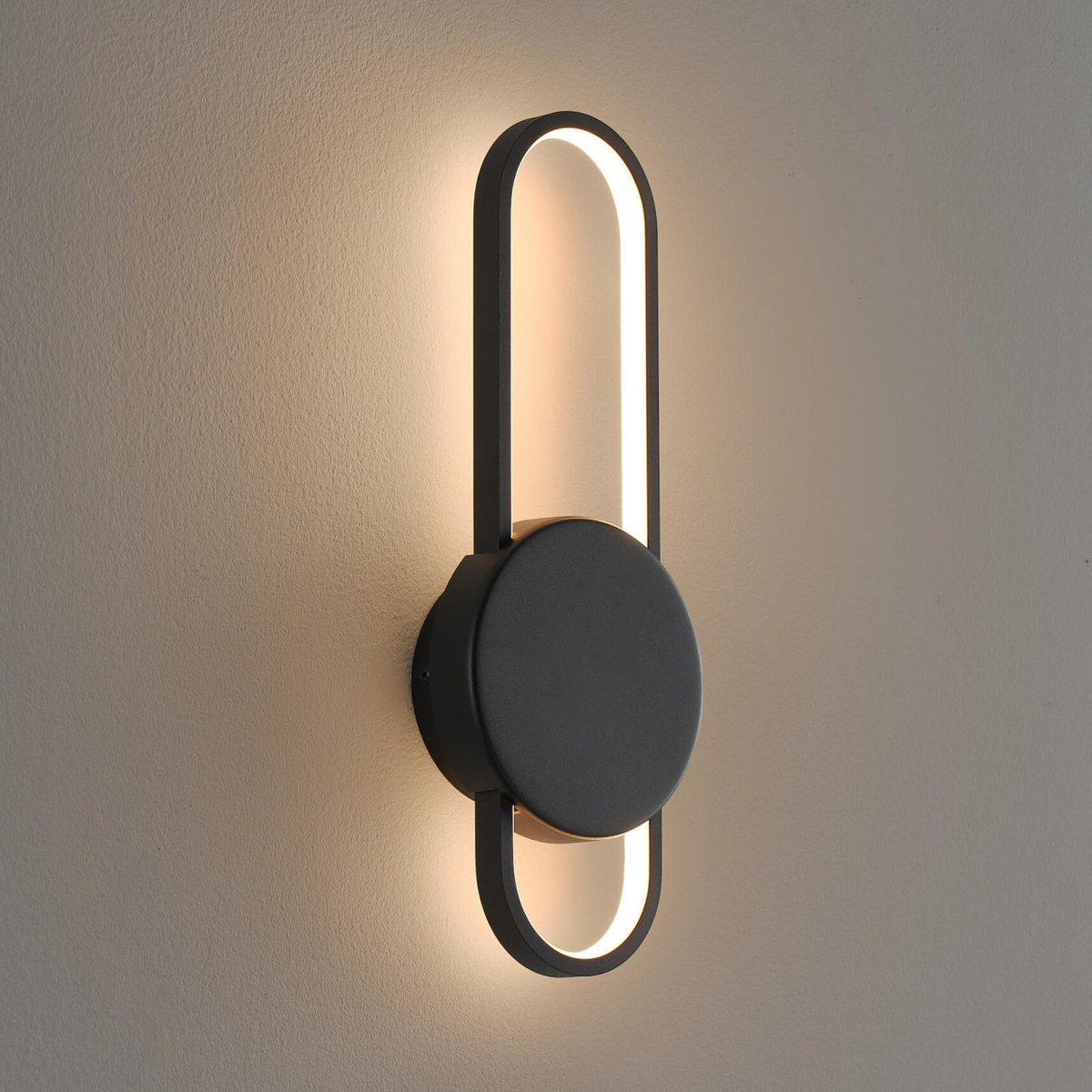 Applique murale contemporaine – PIANI noir, KOSILUM