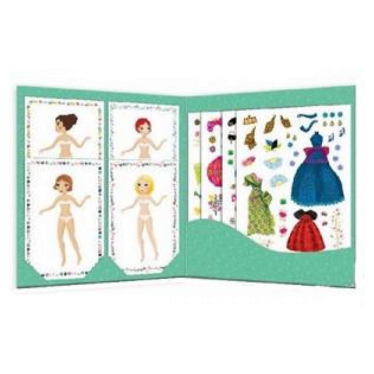 PaperDolls Stickers Trop mode vert, DJECO