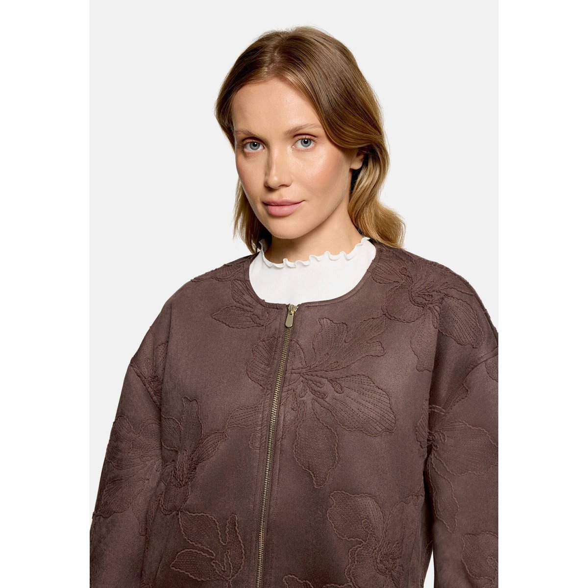 Blouson à poches extérieures marron foncé, CARTOON