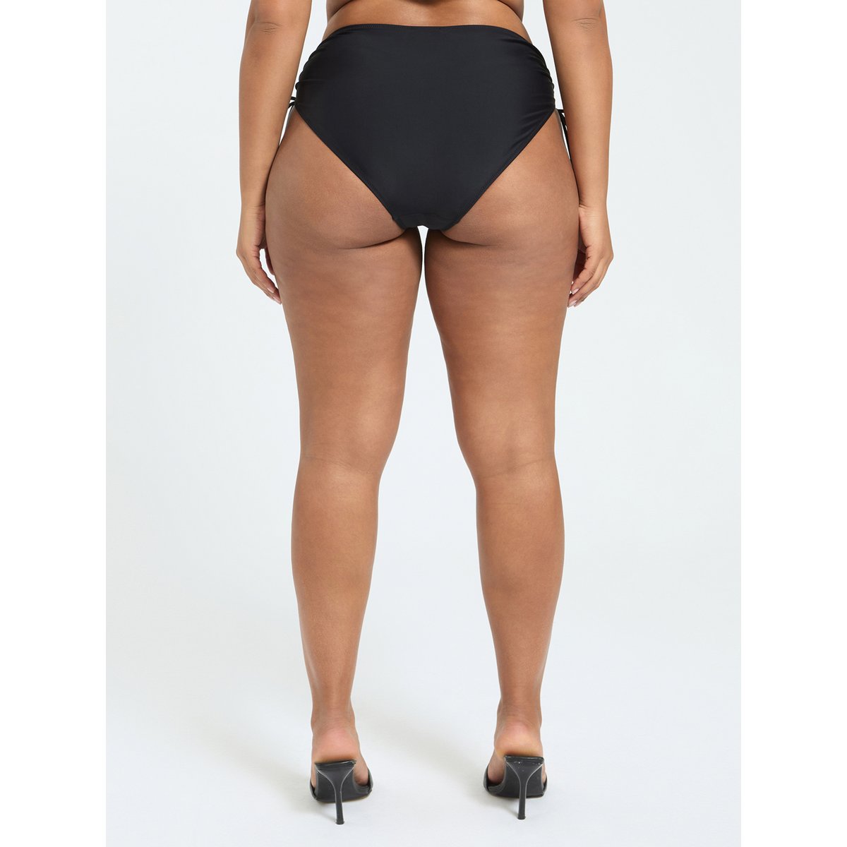 Slip avec drapé et liens noir, FIORELLA RUBINO