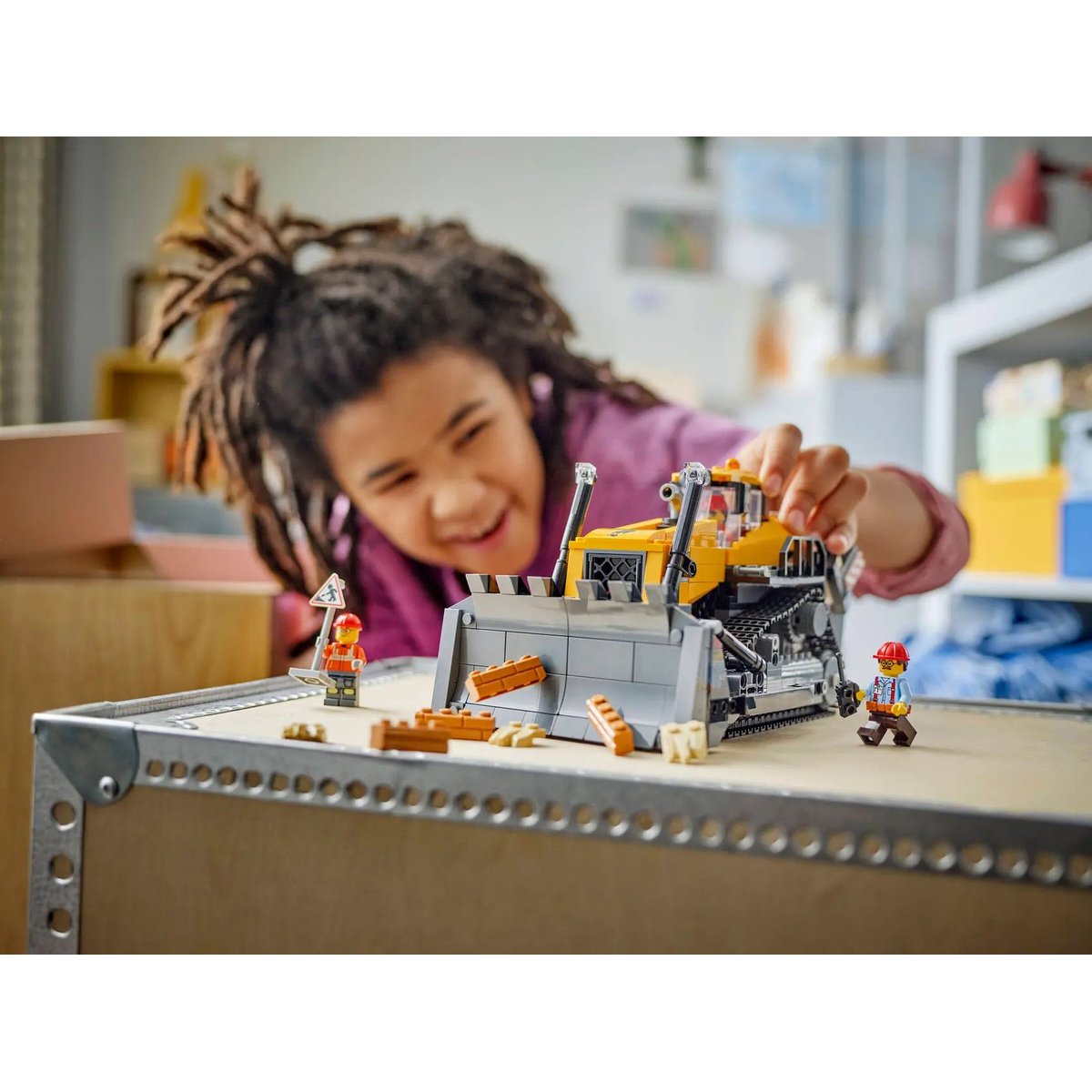 LEGO City - Bulldozer Jaune - Modèle de Construction 60466 multicolore, LEGO