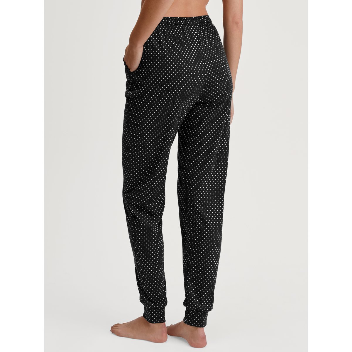 Bas de pyjama avec poignets Coton FAVOURITES JOURNEY noir, CALIDA