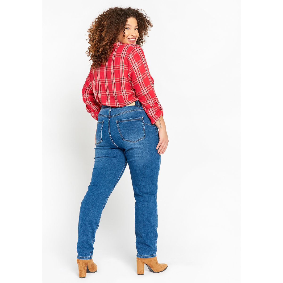 Jean slim taille haute medium blue, LOLALIZA