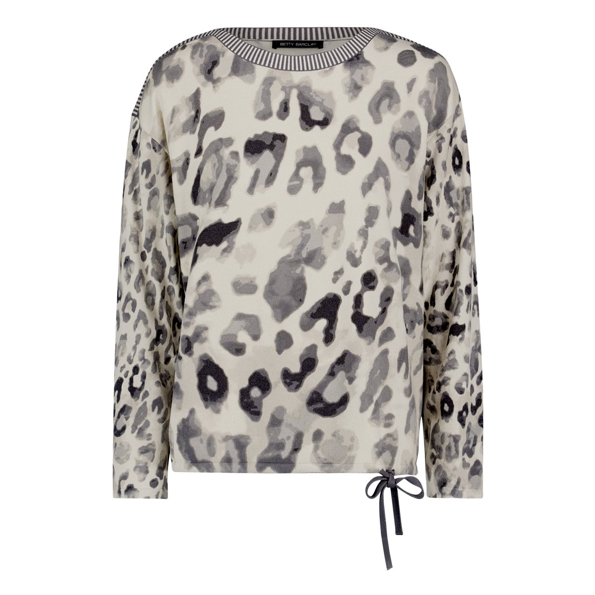 Pull-over en maille à manches longues gris/beige, BETTY BARCLAY
