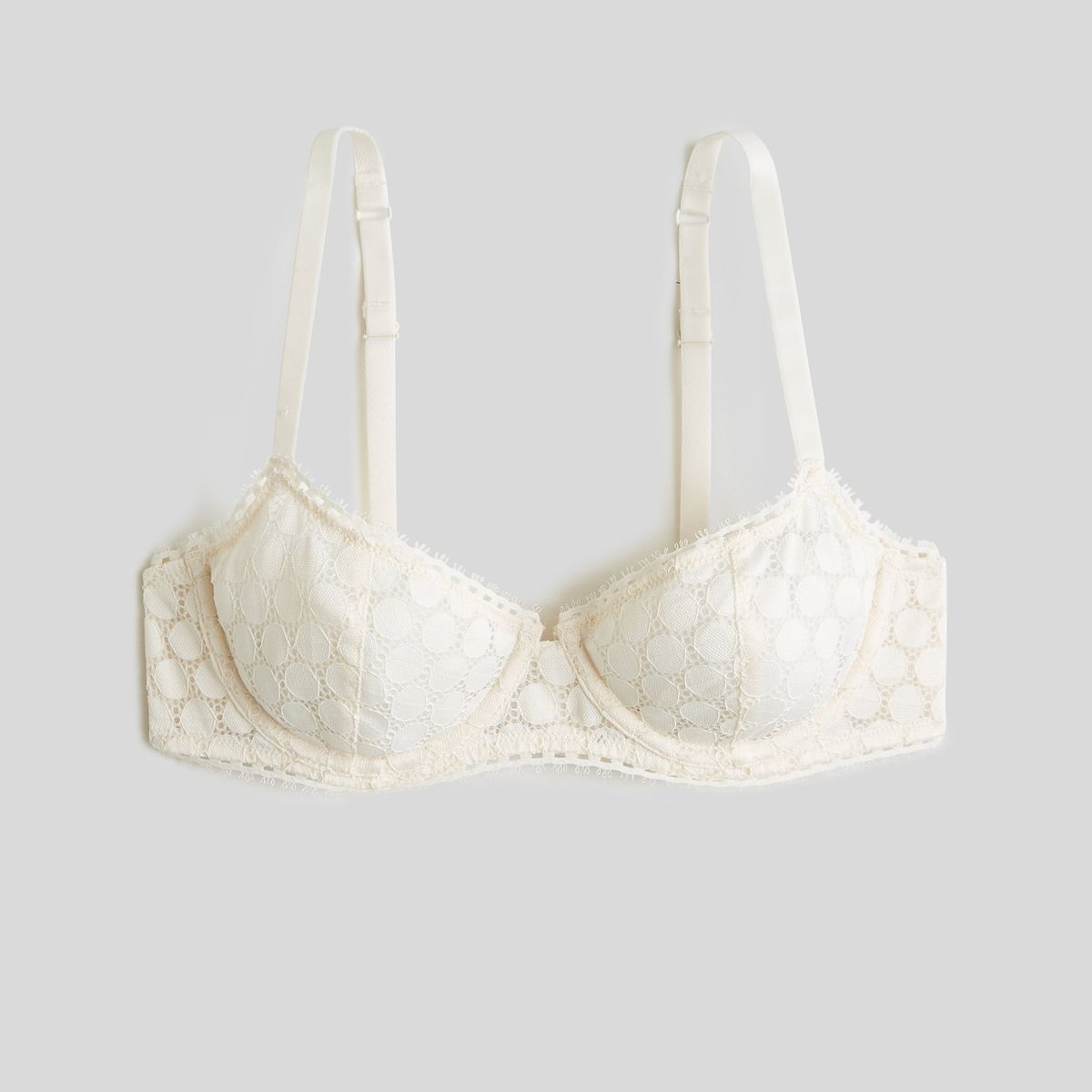 Soutien-gorge Corbeille Balconnet En Dentelle Et Pois soyeux, MONOPRIX