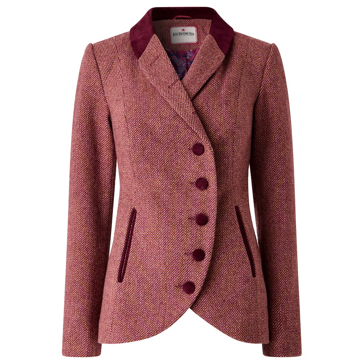 Veste à Chevrons Asymétrique Isla rouge, JOE BROWNS