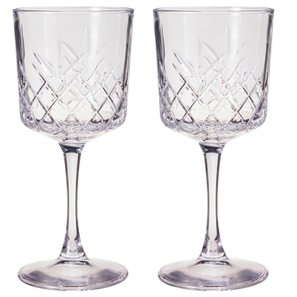Set de 2 verres à vin 32cl transparent, WADIGA
