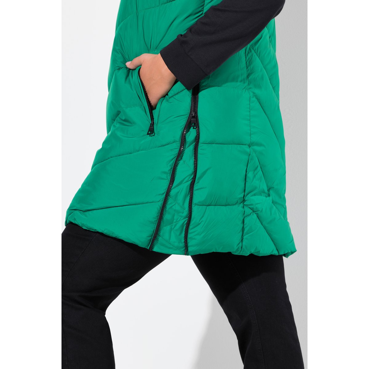 Long gilet matelassé HYPRAR vert émeraude, ULLA POPKEN