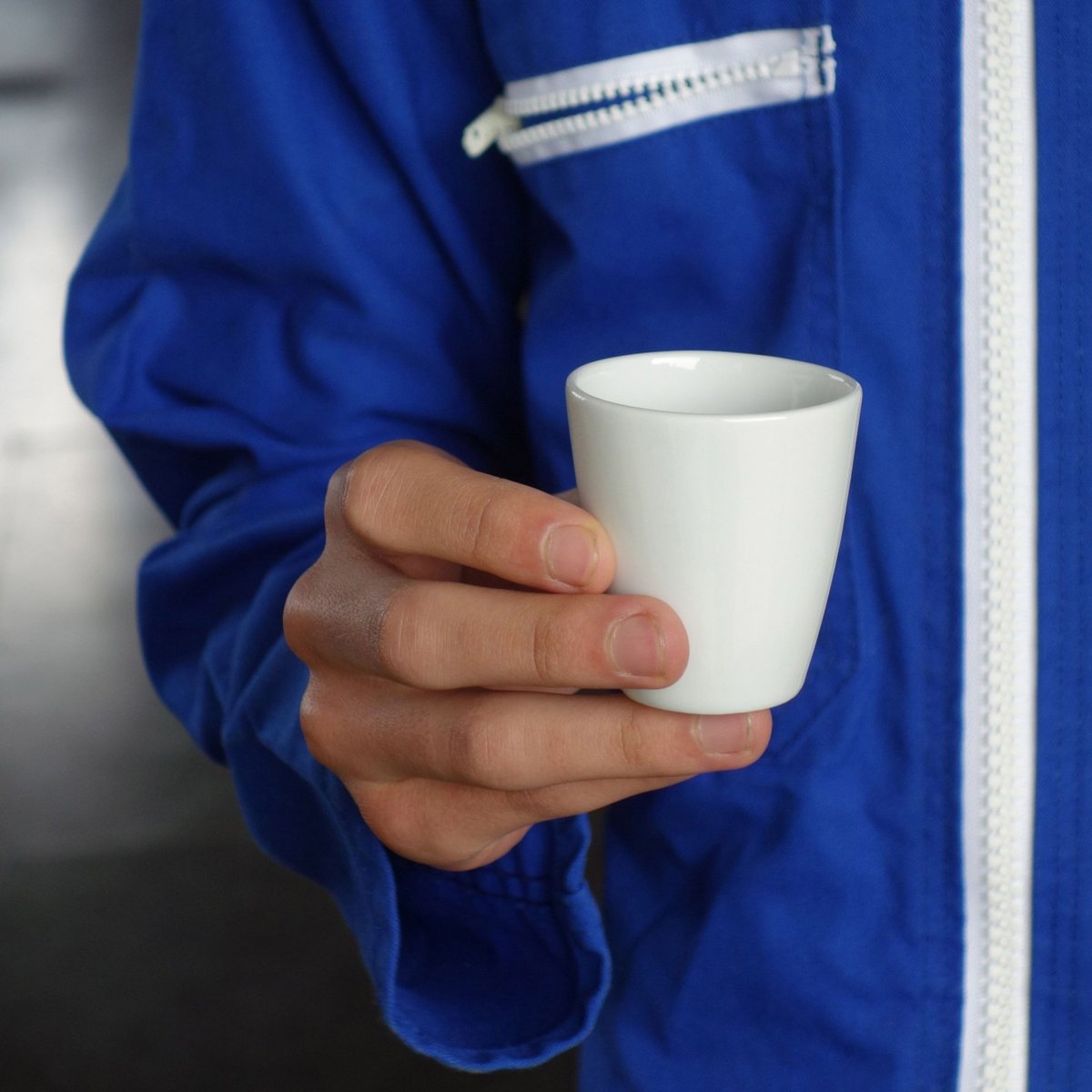 Tasse à Expresso Assoiffée Porcelaine Blanc Brillant Diam 5 cm blanc, TSE ET TSE ASSOCIÉES