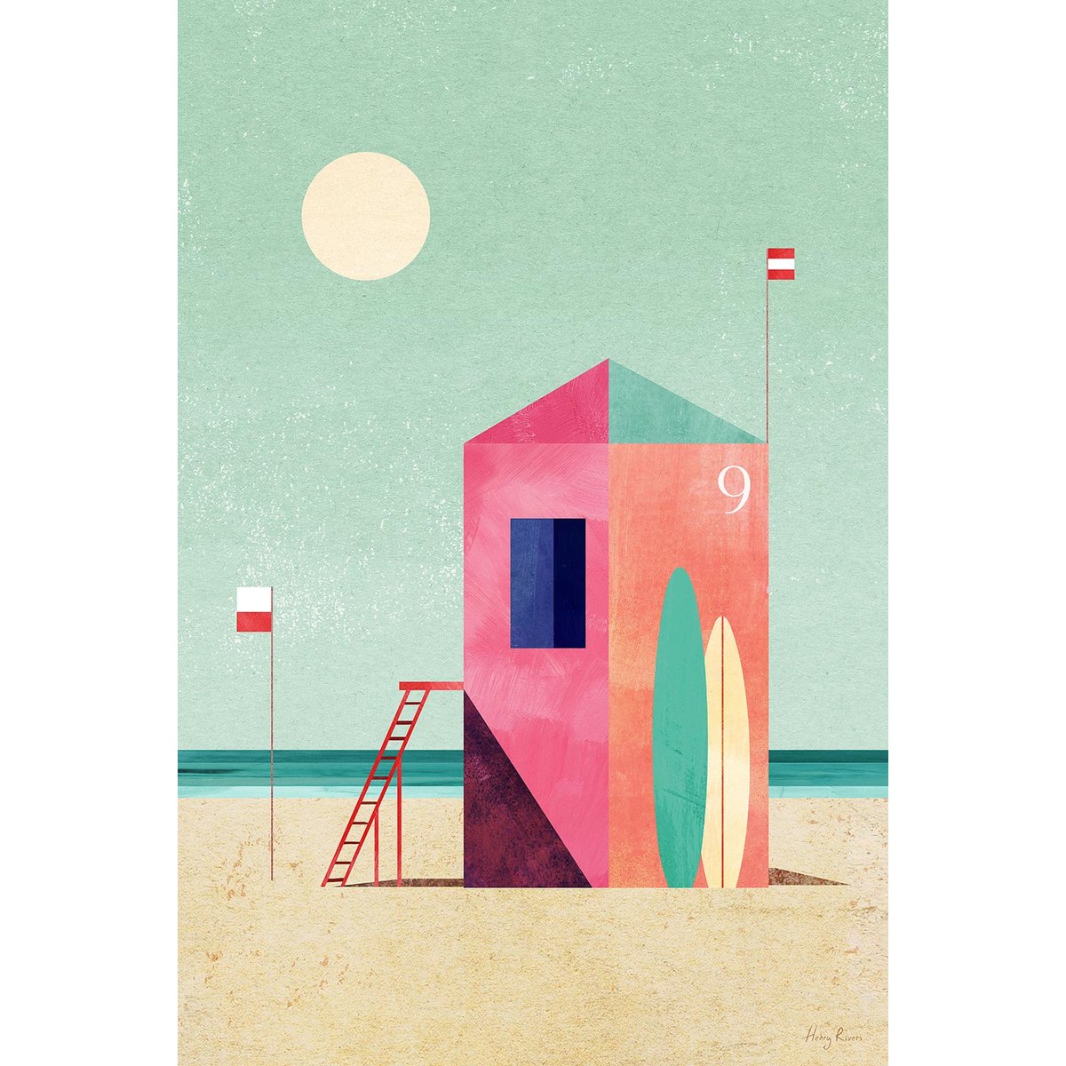 Tableau de la mer surf hut toile imprimée, HEXOA