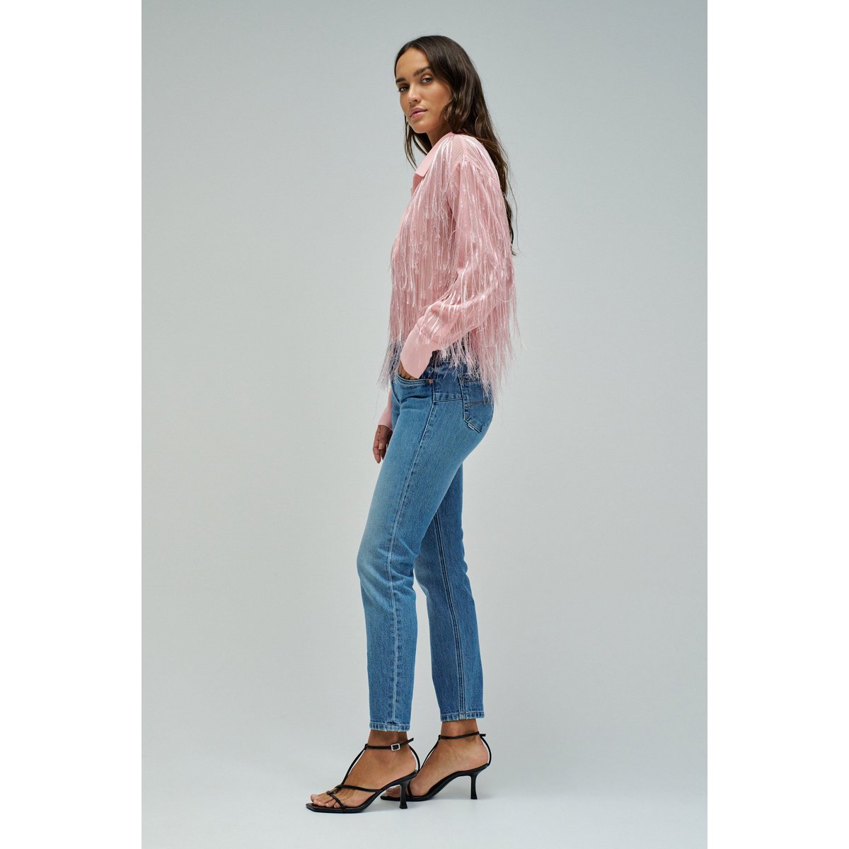 JEAN WONDER PUSH UP CROPPED SKINNY bleu denim, SALSA JEANS