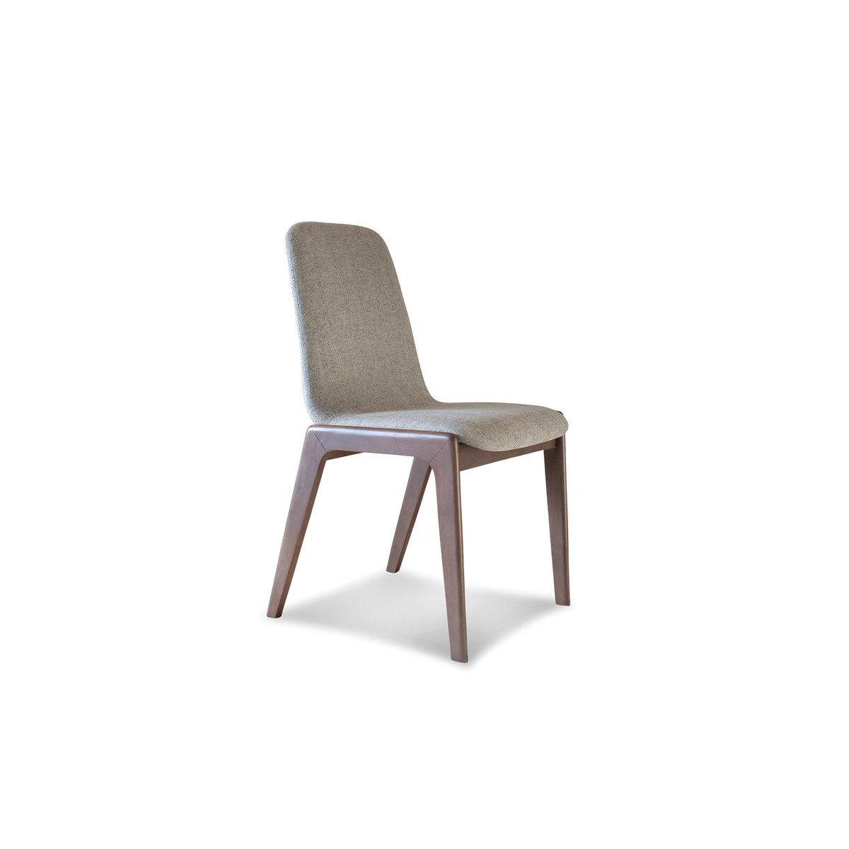 Chaise en tissu ESTELLA bois foncé, PRODUIT INTERIEUR BRUT