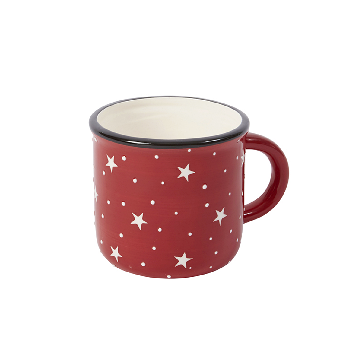 Tasse décorative en céramique L14 rouge, SIA DECO
