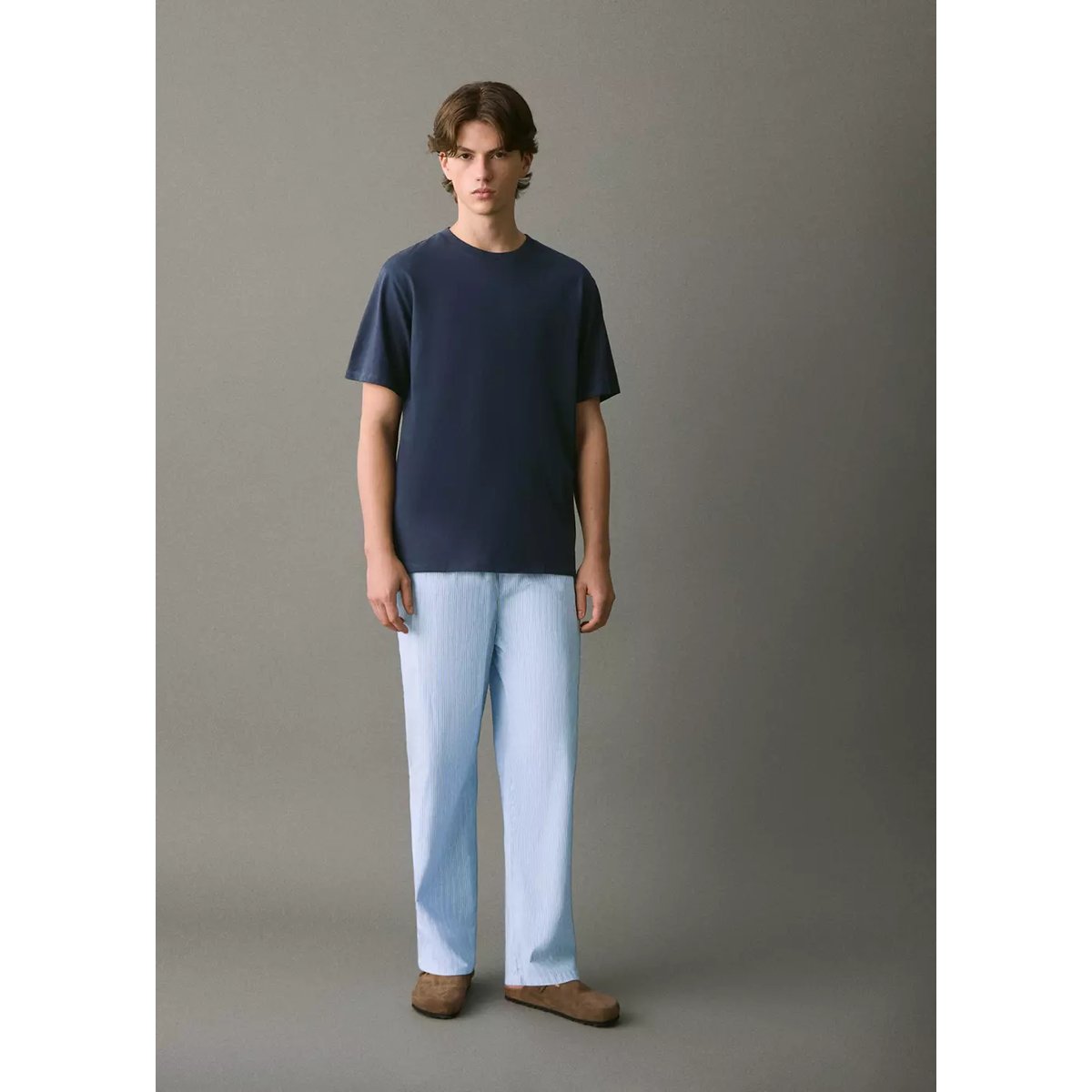 Pack pyjama coton bleu marine, MANGO TEEN
